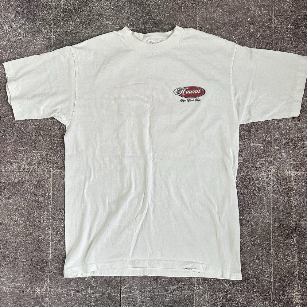 Men's Vintage 90's HL Miller Hawaii Surf Maui Kauai Kona White T Shirt Tee Sz XL